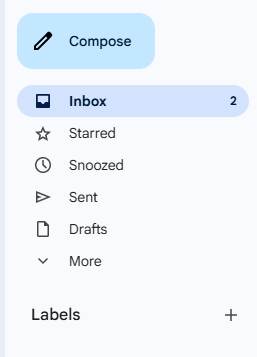 Google Mail sidebar
