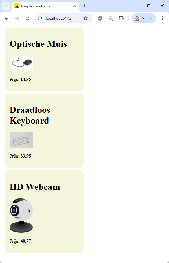 Product List Example